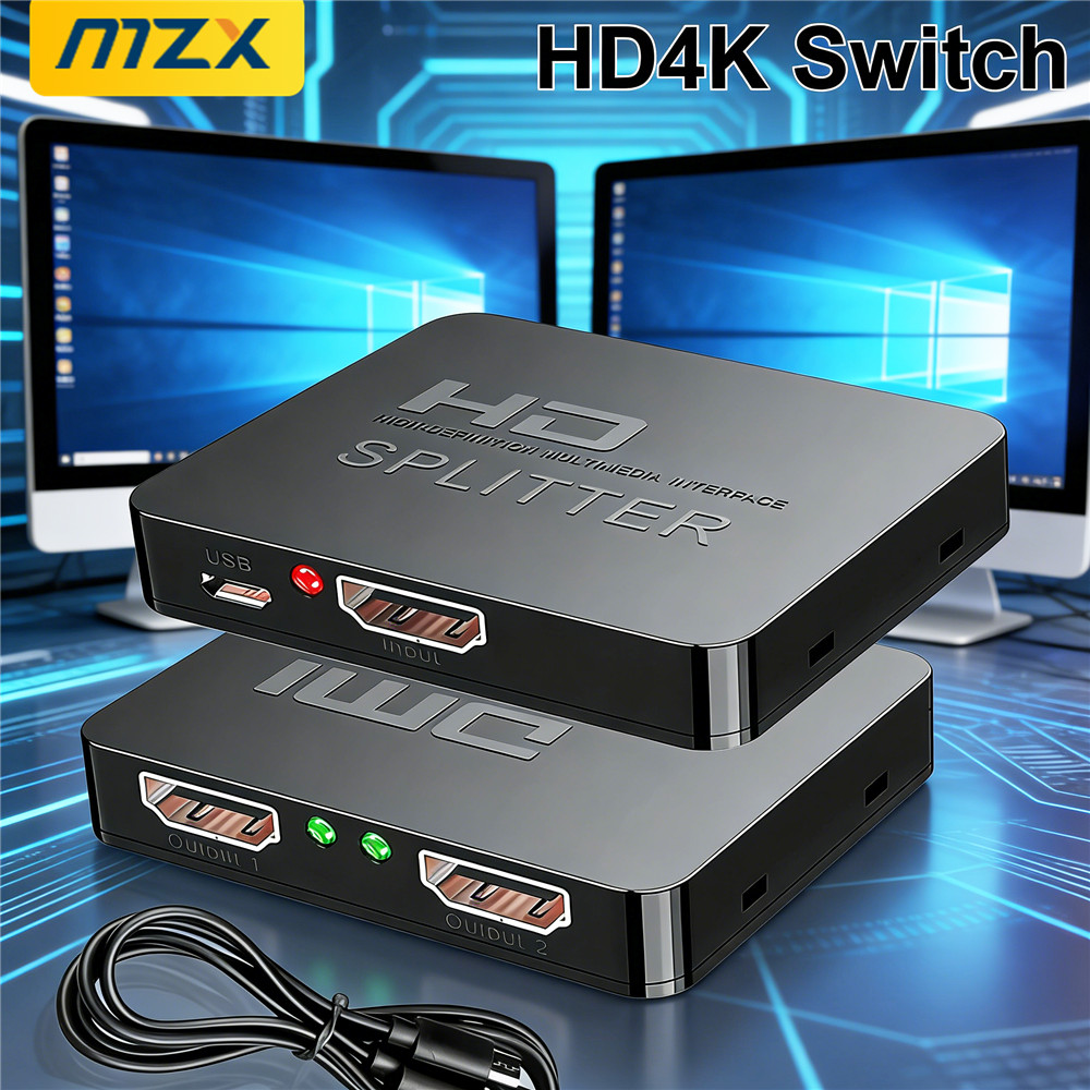 Kvm Switch Dual Monitor - 1-in-2-Out 4K スイッチ ビデオ HDMI 対応スプリッター