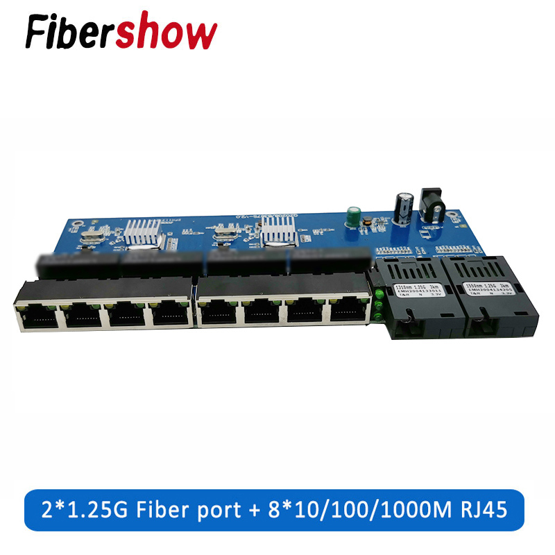 Power Over Ethernet - 光ファイバ,ギガビットイーサネットコンバータ,PCB,rj45,utp,および2 sc,10 m, 100 m, 1000mのボード