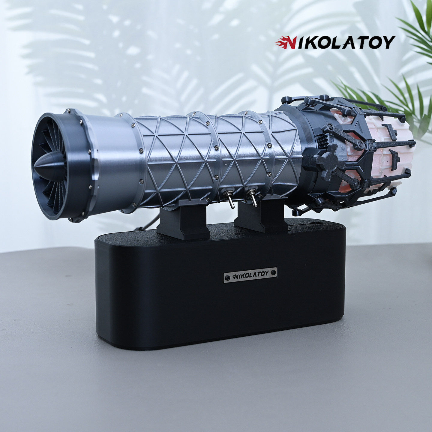 Office Tech For Men - NIKOLATOY ターボファンエンジンモデル ベクターノズル タービンスプレー加湿器 オフィスデスクトップオーナメント クリエイティブテックギフト