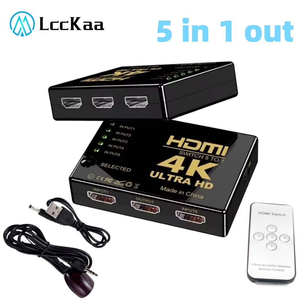 Hdmi Matrix Switch - 5x1 HDMI スイッチ HD 4K ビデオスイッチャー