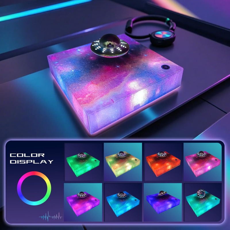 空中浮遊UFOランプ360度回転 °   回転式銀河ライトデ - Office Tech Setup のレビューと価格