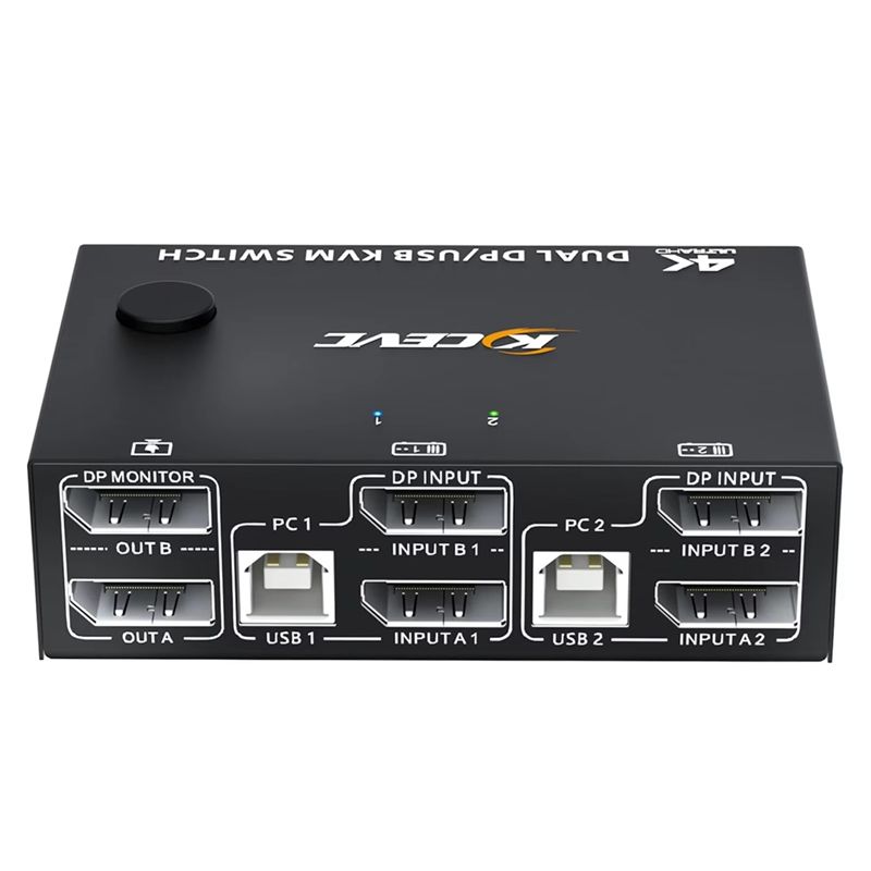 KCEVE 8K デュアルモニター KVM スイッチ、Dis - Kvm Switch Dual Monitor のレビューと価格