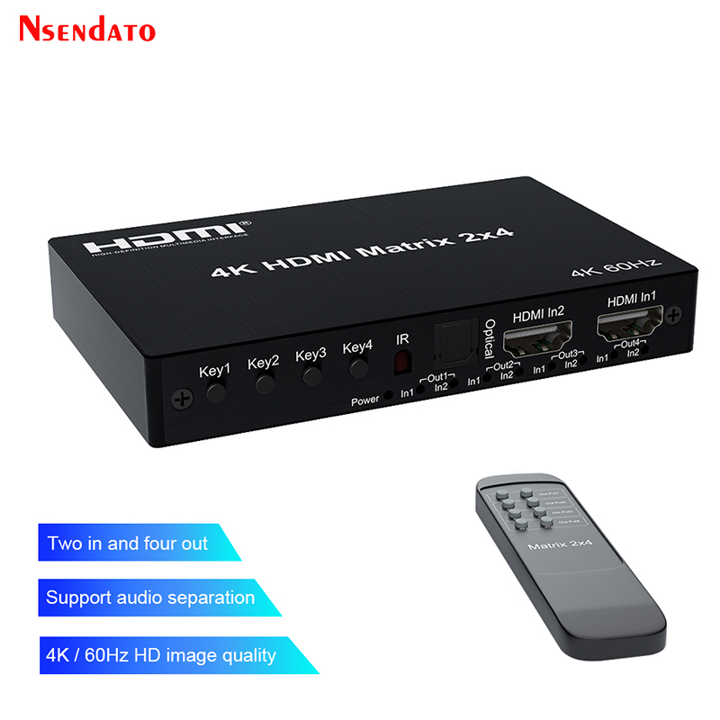 4K 60Hz HDMIマトリックス 2x4 ドルビー対応  - Hdmi Matrix Switch のレビューと価格