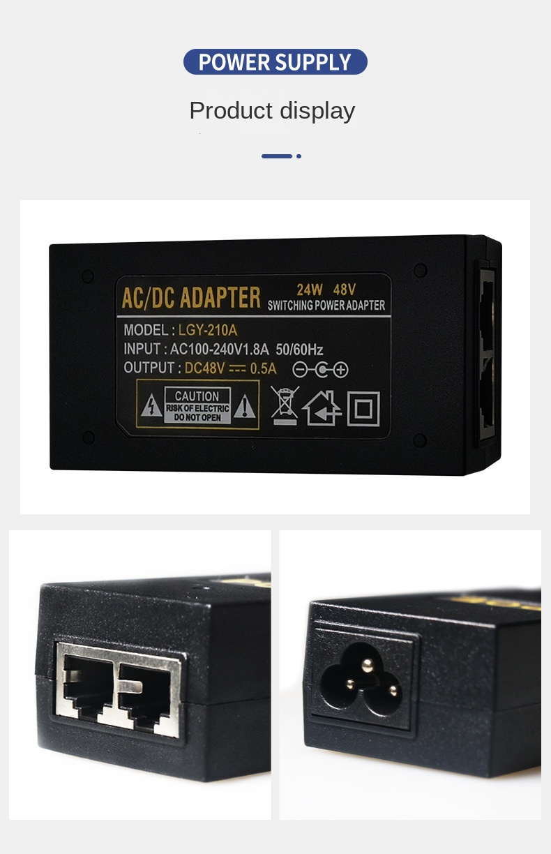 POE ギガビット電源 48V0.5A/24V 1A イーサ - Power Over Ethernet のレビューと価格