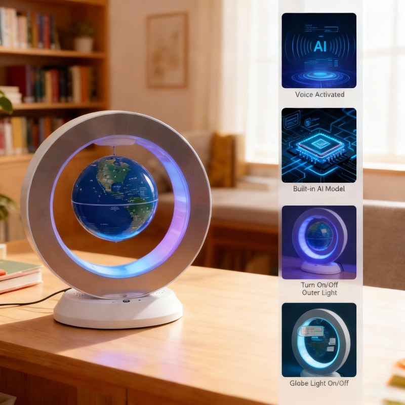 空中浮遊地球儀Bluetoothスピーカー フローティングラ - Office Tech For Men のレビューと価格