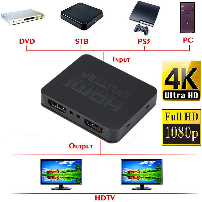 1080p 4K HDMIスプリッター フルHD HDMIス - Kvm Switch Dual Monitor のレビューと価格