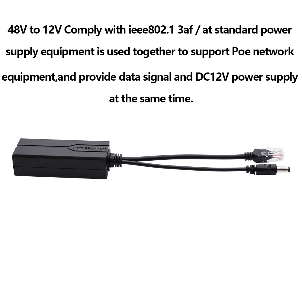POE スプリッター 48V から 12V/5V IEEE  - Power Over Ethernet のレビューと価格