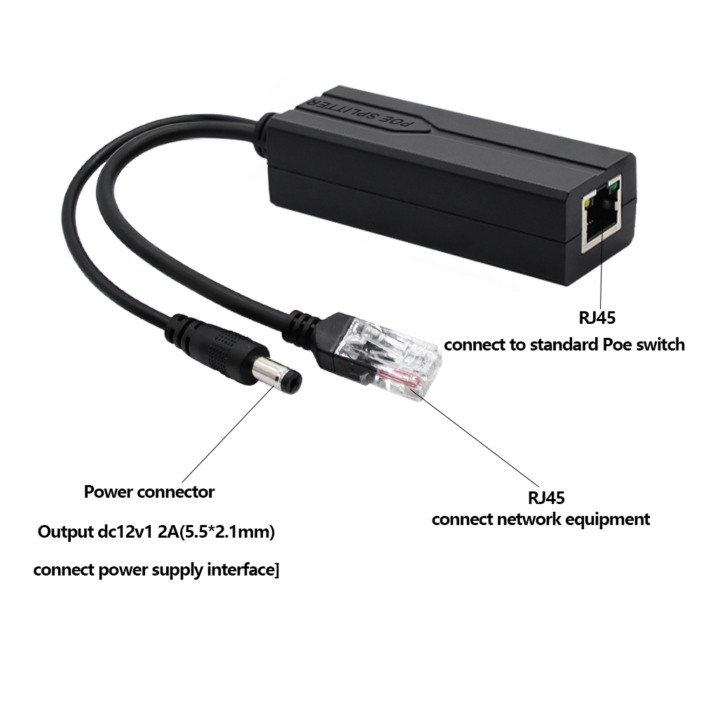 POE スプリッター 48V から 12V/5V IEEE  - Power Over Ethernet のレビューと価格