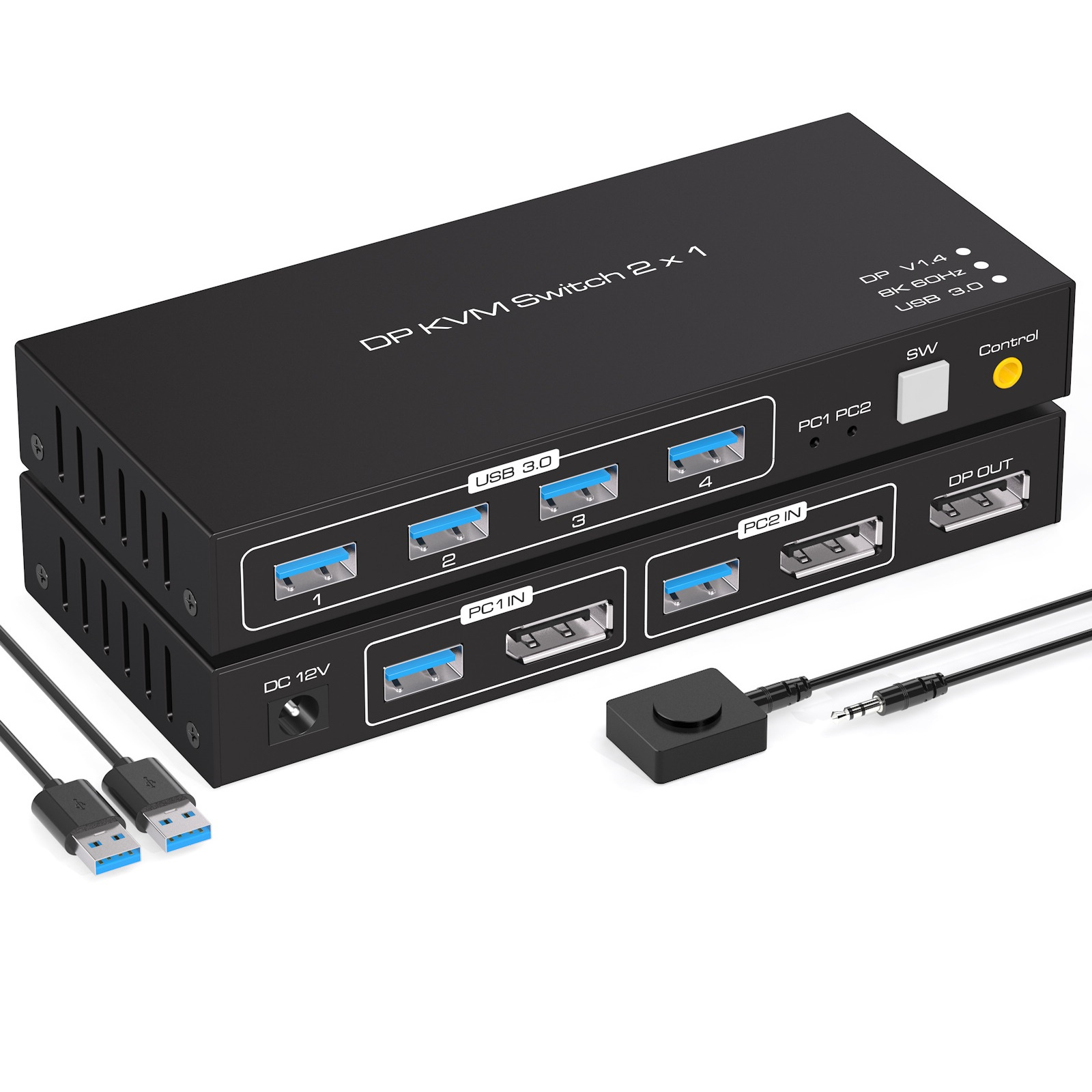 デュアルポートdisplayport kvm USBスイッチ - Kvm Switch Dual Monitor のレビューと価格