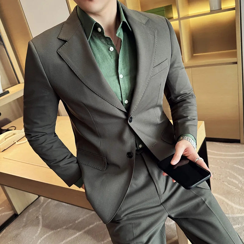 メンズtcelハイテク生地の薄手のスーツ,スーツ,スーツ,ジ - Office Tech For Men のレビューと価格