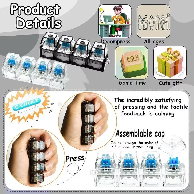 1 個 LED キーボードキーキャップストレスリリーフキーホ - Office Tech Setup のレビューと価格