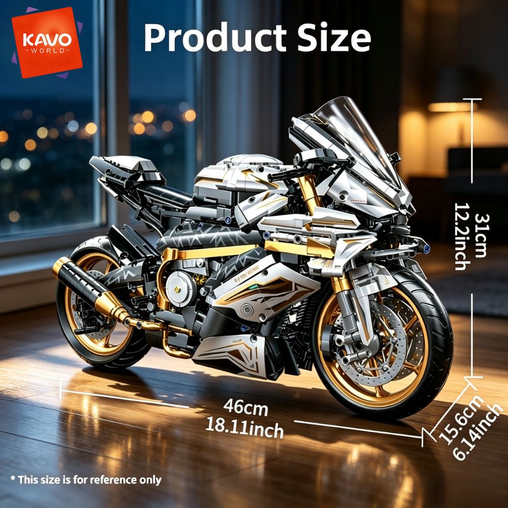KAVOWORLD 1:5 大型スポーツバイク組み立てブロッ - Office Tech For Men のレビューと価格