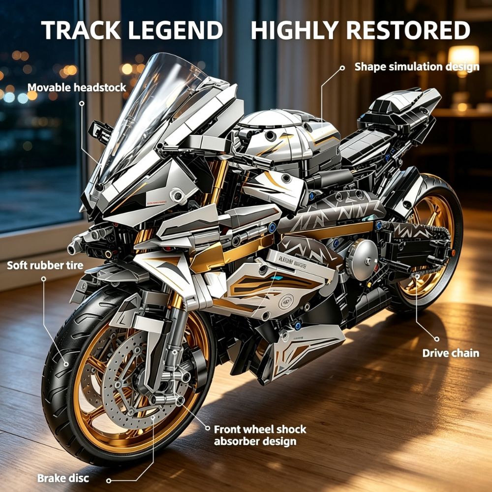 KAVOWORLD 1:5 大型スポーツバイク組み立てブロッ - Office Tech For Men のレビューと価格