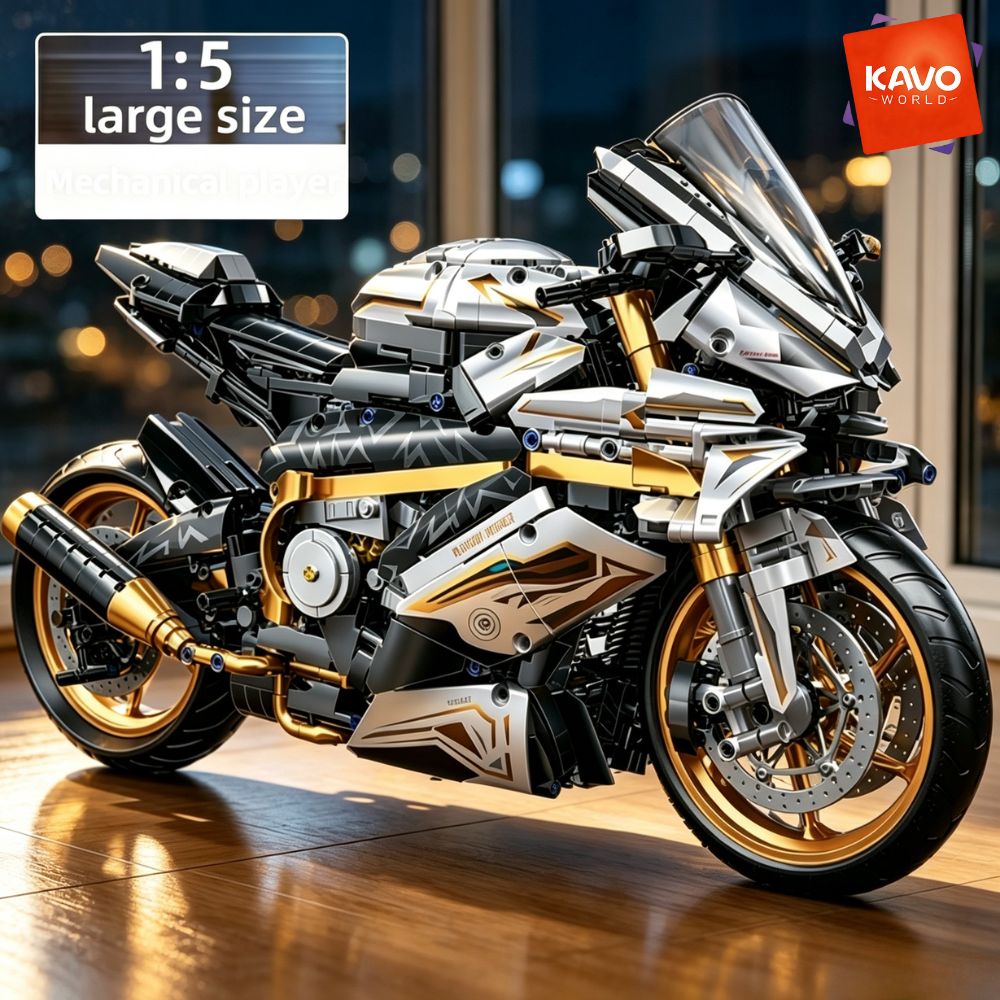 KAVOWORLD 1:5 大型スポーツバイク組み立てブロッ - Office Tech For Men のレビューと価格