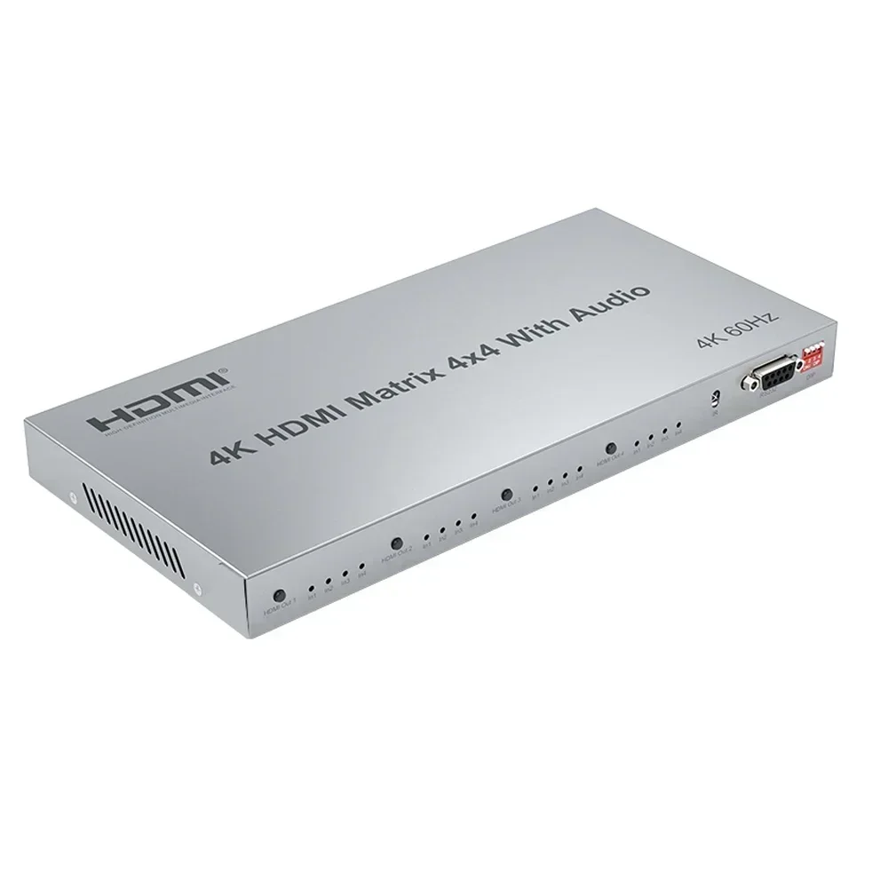 4K 60Hz 4x4 HDMIマトリックス R/L 3.5 - Hdmi Matrix Switch のレビューと価格